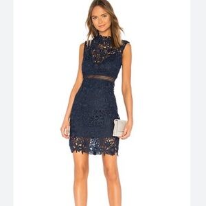 Romeo & Juliet Couture, Rich Navy, Floral Cut-Lace,Unique Design, EUC, Size S